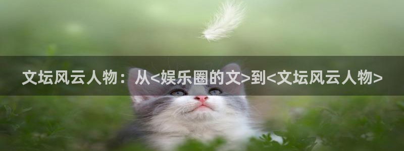 500彩票网登陆：文坛风云人物：从<娱乐圈的文>到<文坛风云人物>